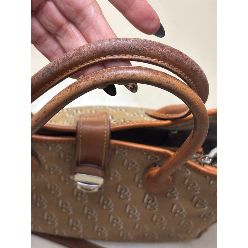 Women's Dooney & Bourke Tan Brown Monogram Satchel One Size - Picture 3 of 9